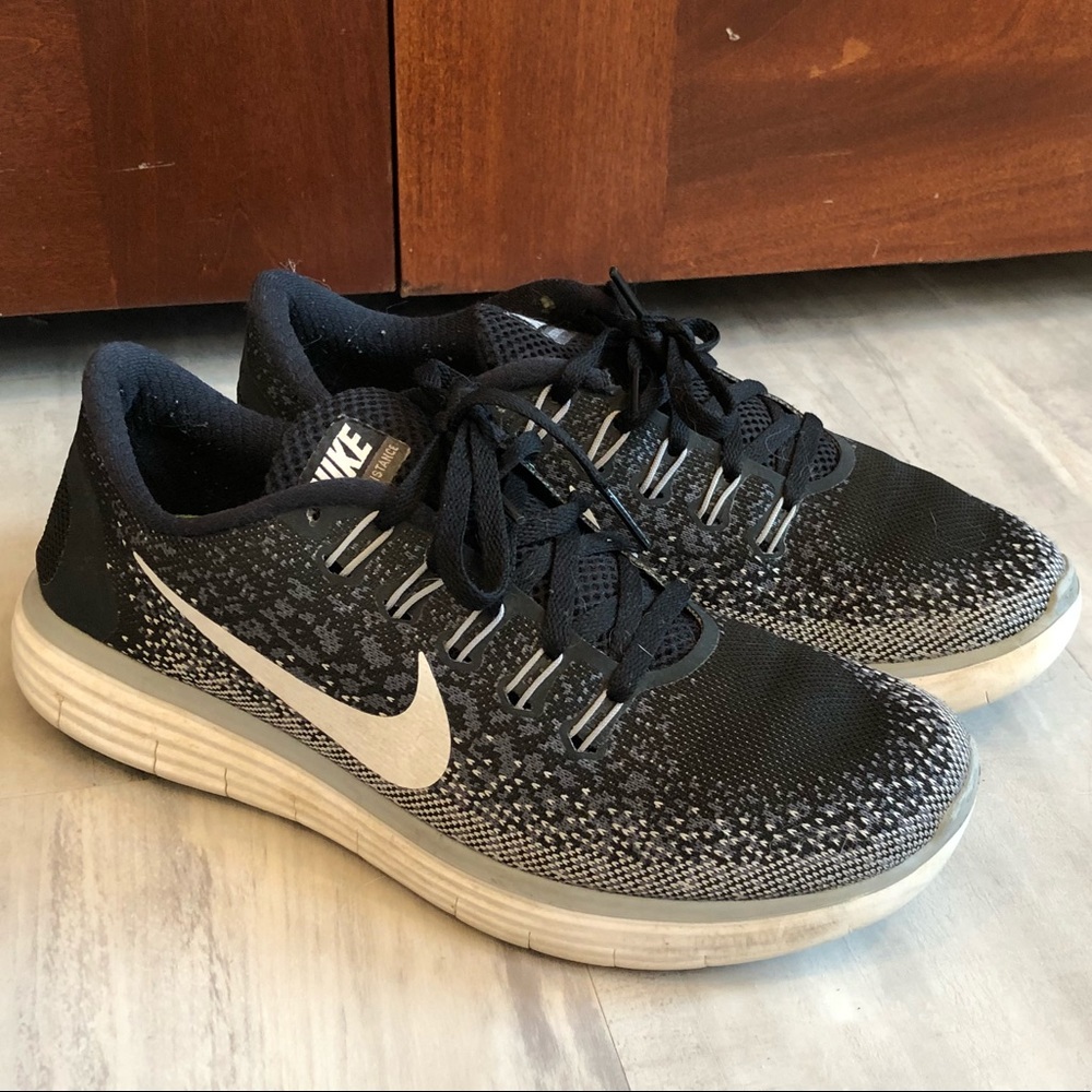 Nike Black Free Run Distance Running Shoes